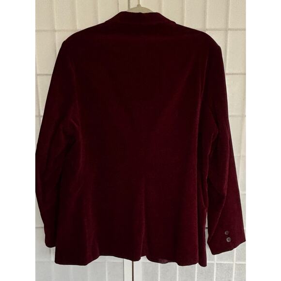Vintage DC Womens 70’s 80’s Burgundy Velvet Blazer Pockets Made in Japan Size 40 - Picture 2 of 6